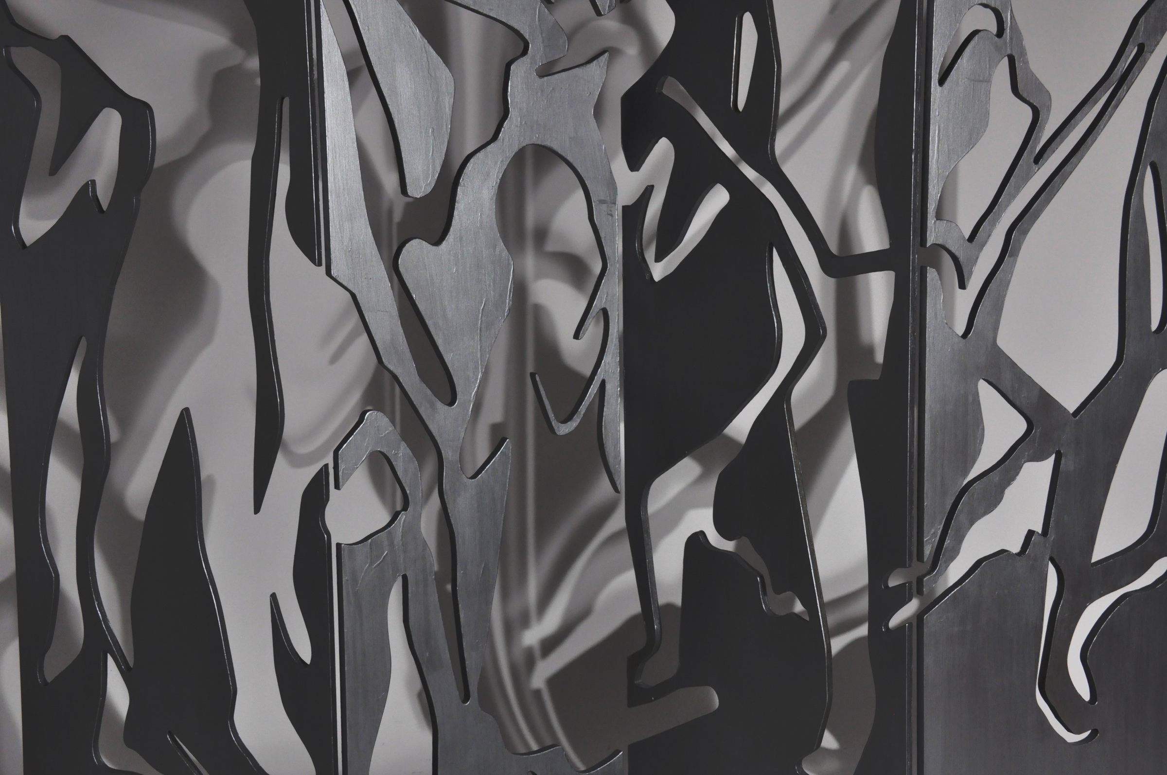 Laser-cut detail of the Divided Choreography folding screen