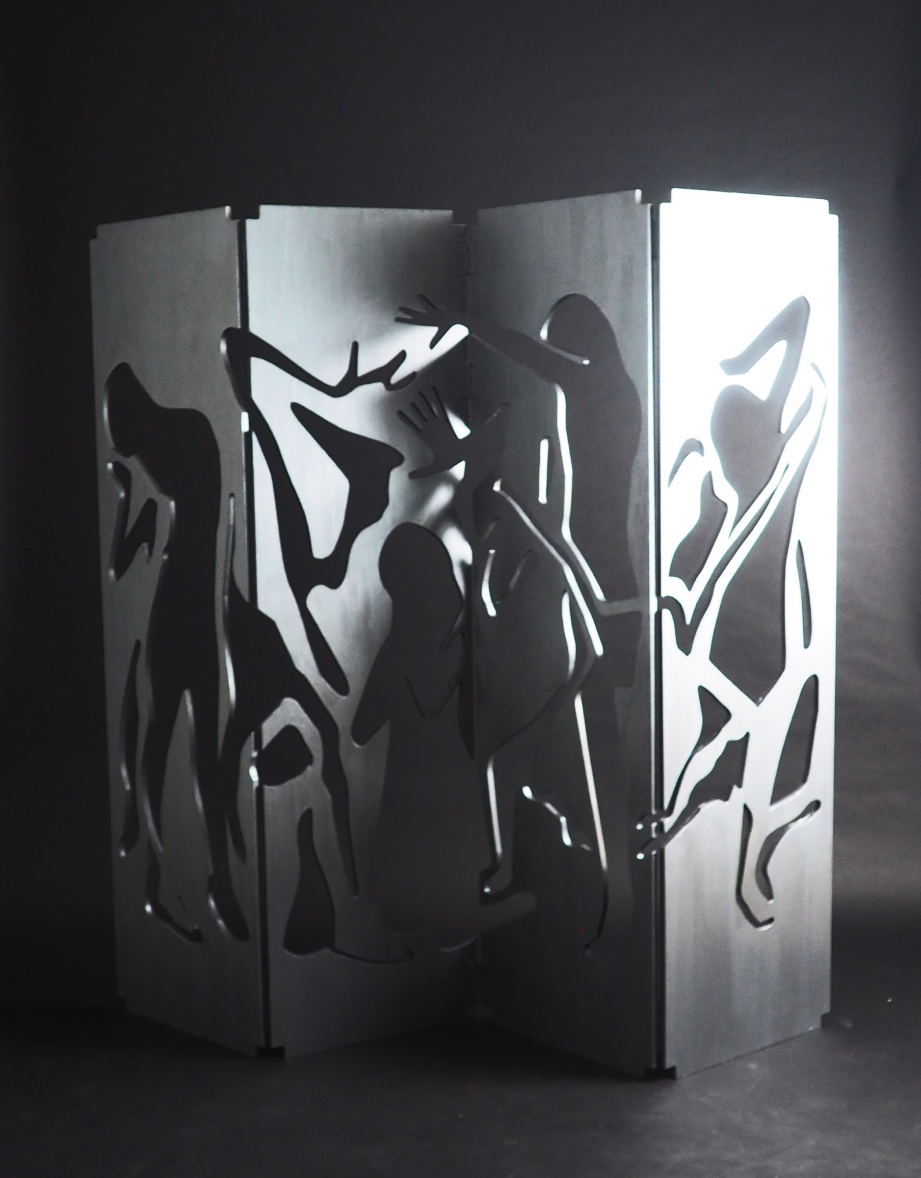 The complete Divided Choreography screen lit against a dark background